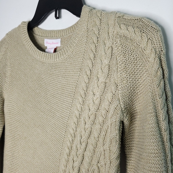 TOMMY BAHAMA Girl's Cable Knit Pullover Sweater LARGE (10-12) NWT - Picture 8 of 12
